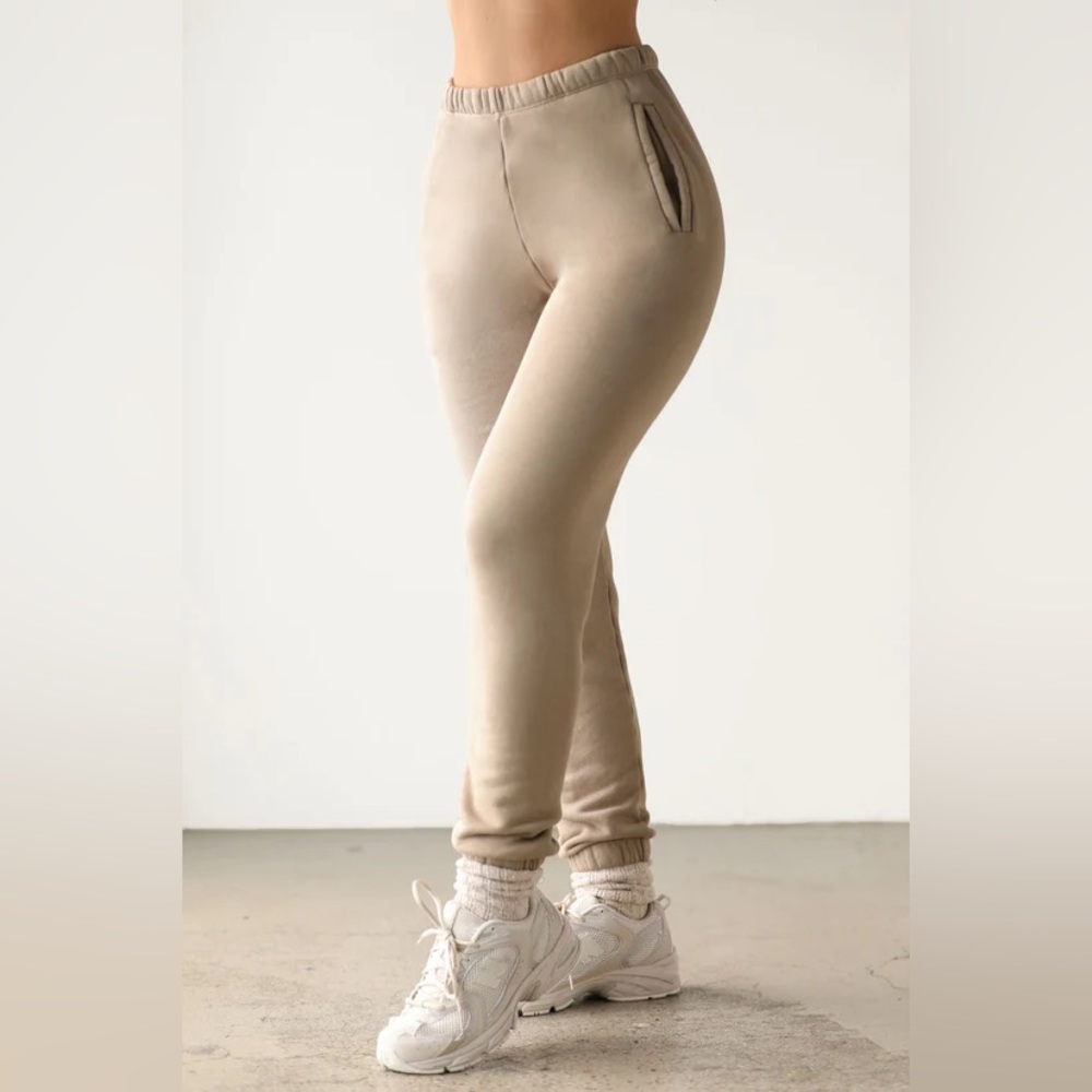 Joah Brown Beige Track Joggers